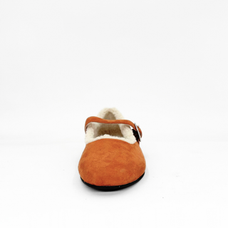Elka Shearling-Lined Mary Jane Flats
