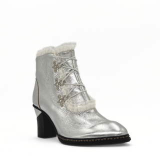 Galleria Metallic Victorian Booties