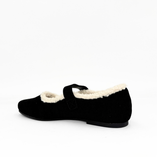 Elka Shearling-Lined Mary Jane Flats