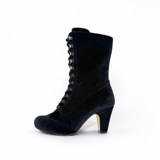Claire Velvet Victorian Booties