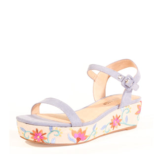 Friday Embroidered Wedged Sandals